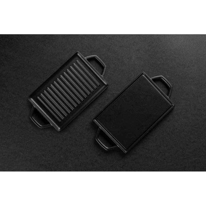 Mini gietijzeren grillplaat Hosse, 15.5x22.5cm | Gietijzeren plaat |  |