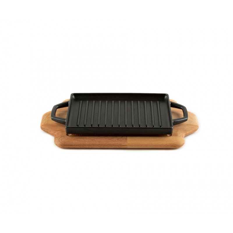 Houten onderzetter voor mini gietijzeren plaat Hosse HSDDHP1522 | Houten onderzetter |  |