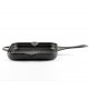 Geëmailleerde grillpan gietijzer Hosse, Black Onyx, 28x28cm | Grillpan gietijzer | Gietijzeren pan |