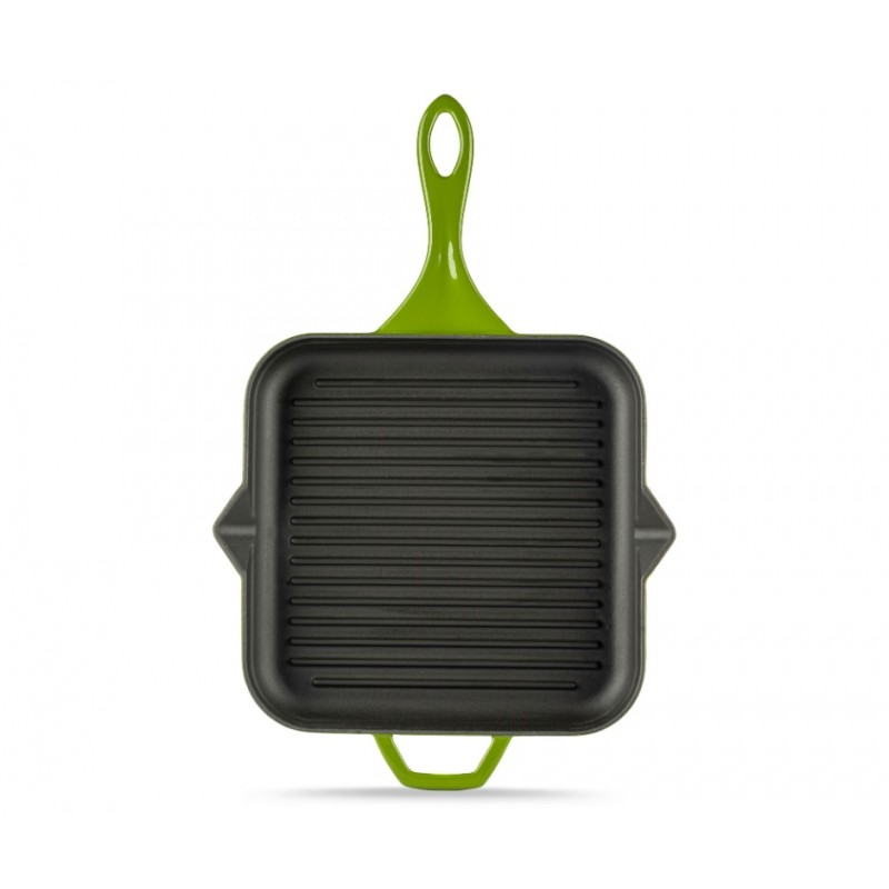 Geëmailleerde grillpan gietijzer Solagio, Bamboo, 28x28cm - Productenvergelijking