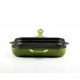 Geëmailleerde grillpan gietijzer Hosse, Bamboo, 28x28cm | Grillpan gietijzer | Gietijzeren pan |