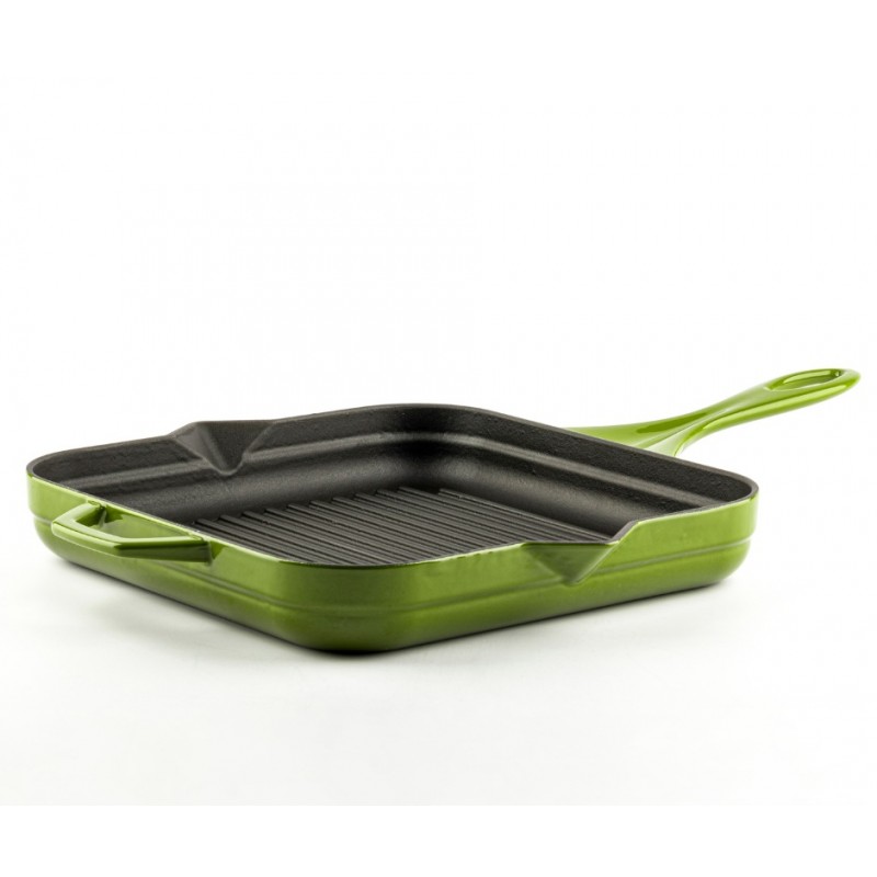 Geëmailleerde grillpan gietijzer Solagio, Bamboo, 28x28cm - Productenvergelijking