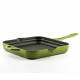Geëmailleerde grillpan gietijzer Hosse, Bamboo, 28x28cm | Grillpan gietijzer | Gietijzeren pan |
