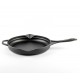 Geëmailleerde gietijzeren pan Hosse, Black Onyx, Ф28cm | Platte gietijzeren pan | Gietijzeren pan |