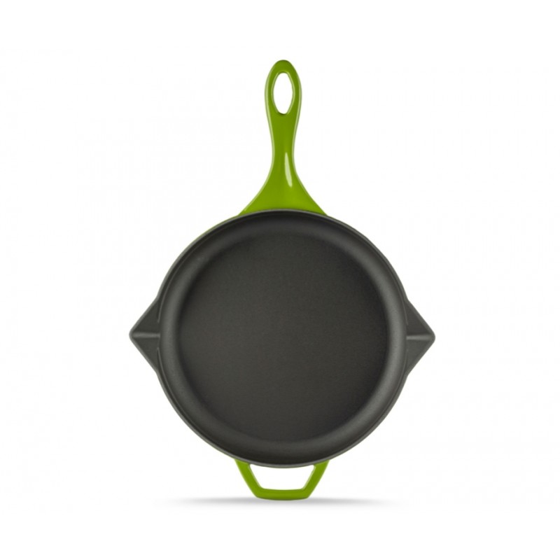 Geëmailleerde gietijzeren pan Hosse, Bamboo, Ф28cm | Platte gietijzeren pan | Gietijzeren pan |