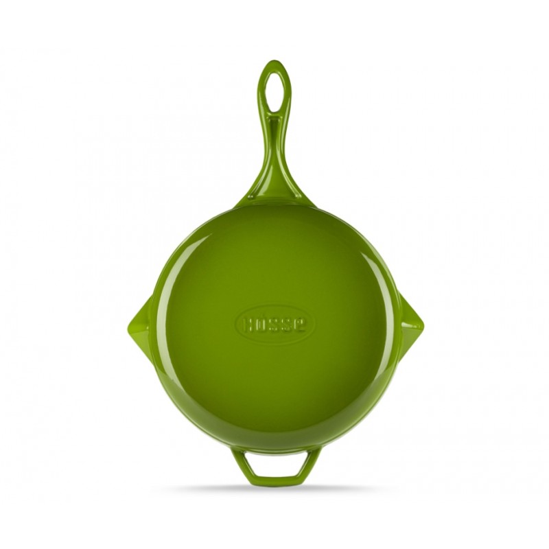 Geëmailleerde gietijzeren pan Hosse, Bamboo, Ф28cm | Platte gietijzeren pan | Gietijzeren pan |