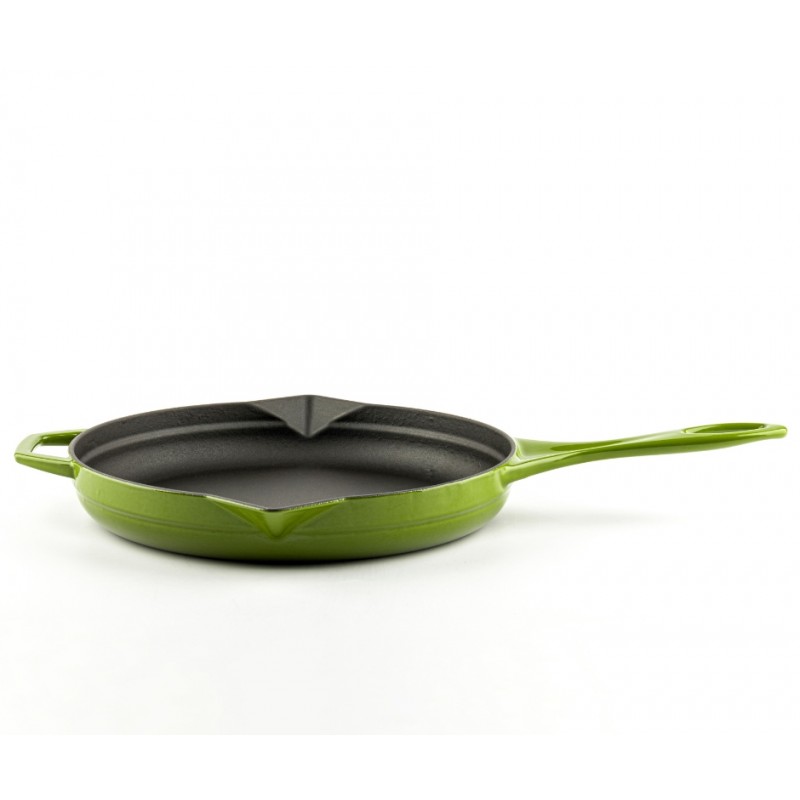 Geëmailleerde gietijzeren pan Hosse, Bamboo, Ф28cm | Platte gietijzeren pan | Gietijzeren pan |