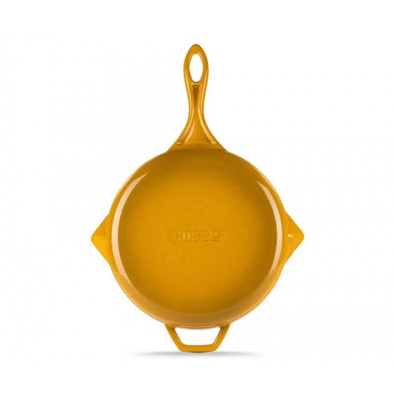 Geëmailleerde gietijzeren pan Hosse, Dijon, Ф28cm | Platte gietijzeren pan | Gietijzeren pan |