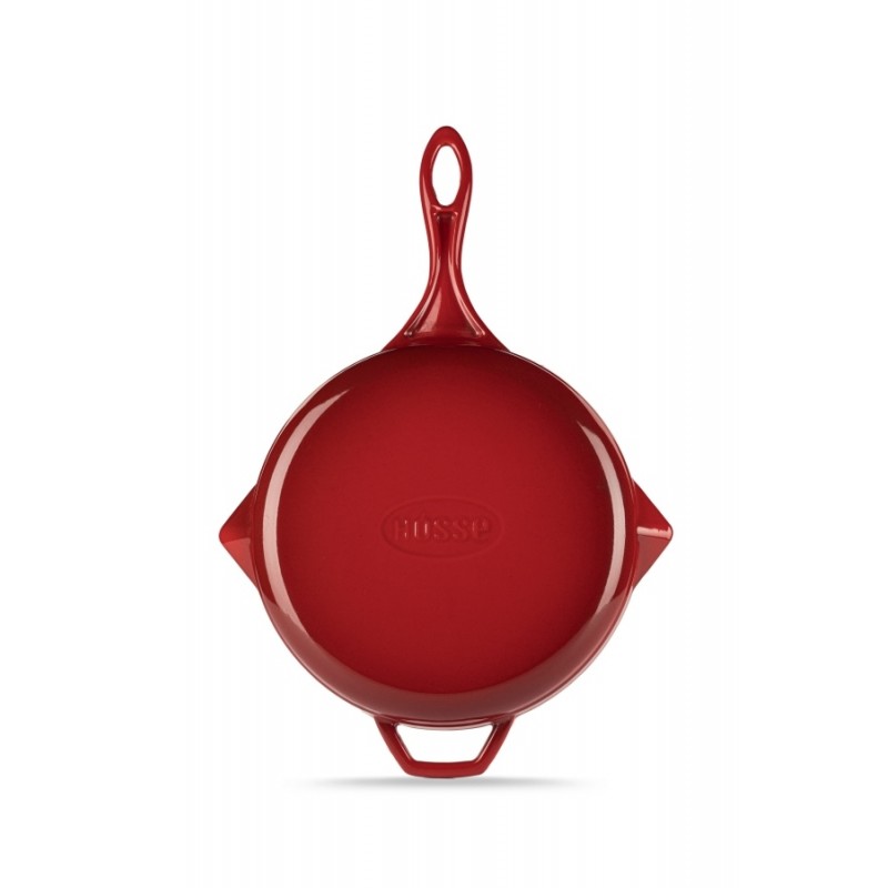 Geëmailleerde gietijzeren pan Hosse, Rubin, Ф24cm | Platte gietijzeren pan | Gietijzeren pan |
