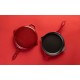 Geëmailleerde gietijzeren pan Hosse, Rubin, Ф28cm | Platte gietijzeren pan | Gietijzeren pan |
