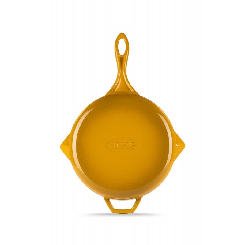Geëmailleerde gietijzeren pan Hosse, Dijon, Ф24cm | Platte gietijzeren pan | Gietijzeren pan |